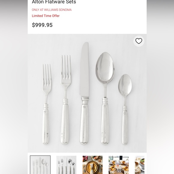 Alton flatware silver
20-piece set includes four place settings.